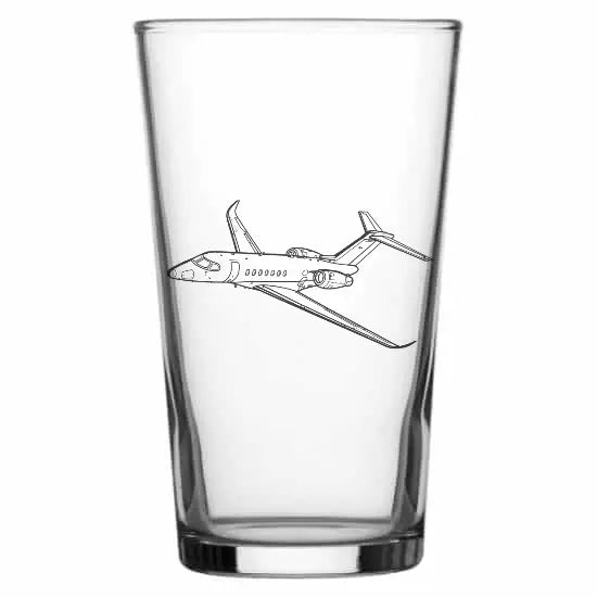 Cessna 560 Business Jet Aircraft Beer glass – digital engraving mockup / engraving preview