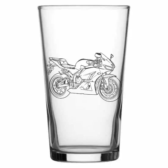 Hon Fireblade Motorcycle Beer glass – digital engraving mockup / engraving