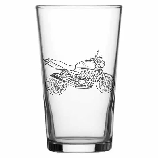 Suzi GSX Motorcycle Beer glass – digital engraving mockup / engraving