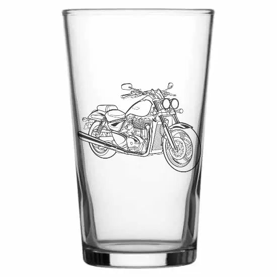 Thunderbird Motorcycle Beer glass – digital engraving mockup / engraving