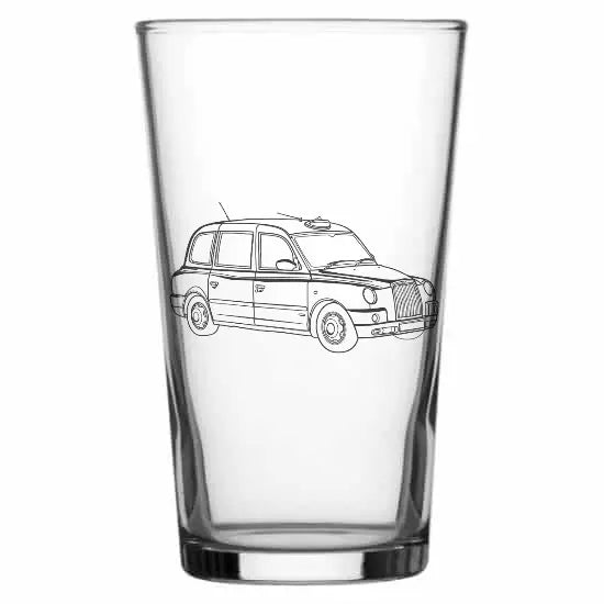 london taxi car Beer glass – digital engraving mockup / engraving