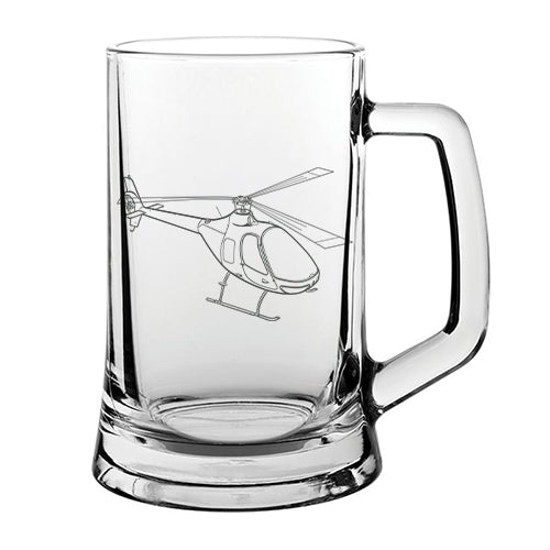 guimbal cabri helicopter glass tankard digital engraving mockup / engraving preview