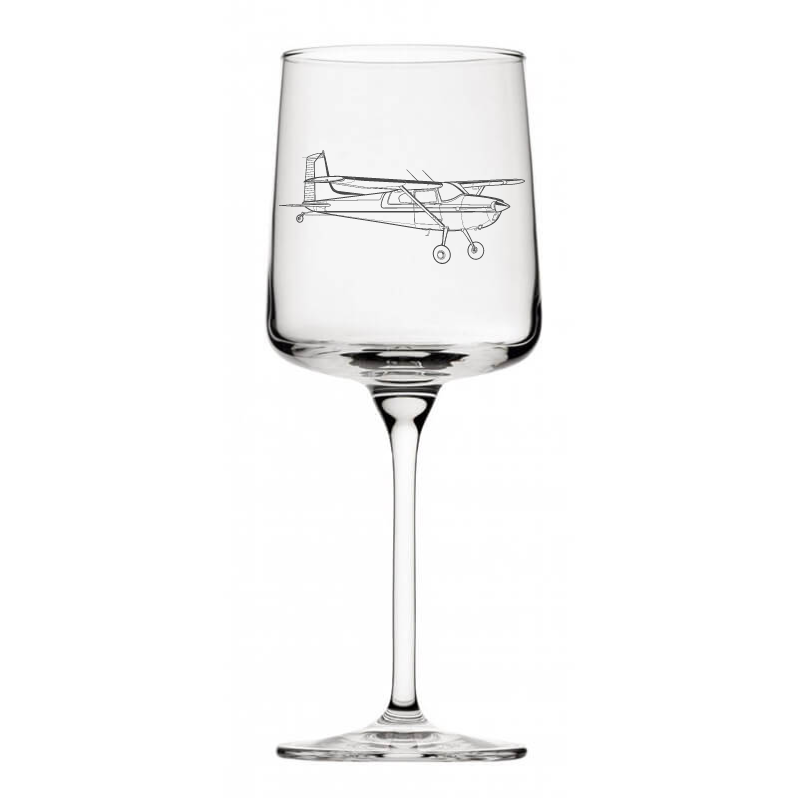 cessna 180 aircraft wine glass digital engraving mockup / engraving preview