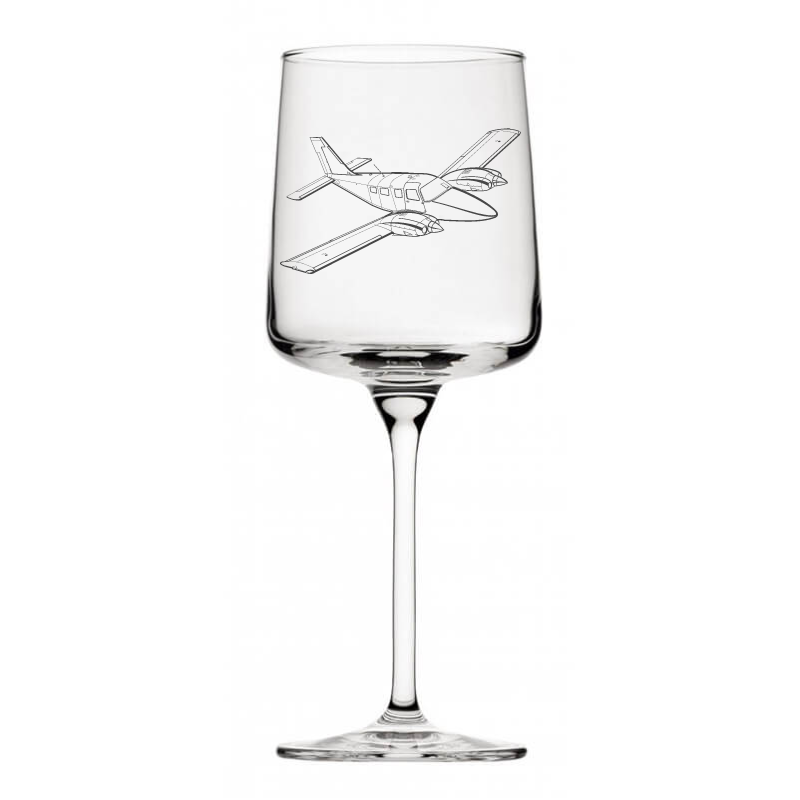 pa34 seneca aircraft wine glass digital engraving mockup / engraving preview