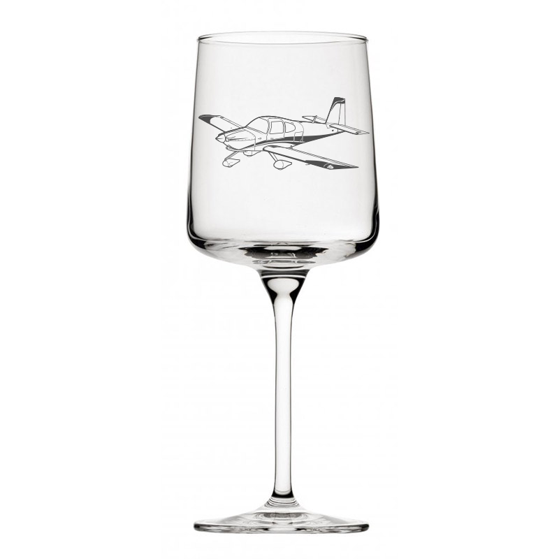vans rv10 aircraft wine glass digital engraving mockup / engraving preview