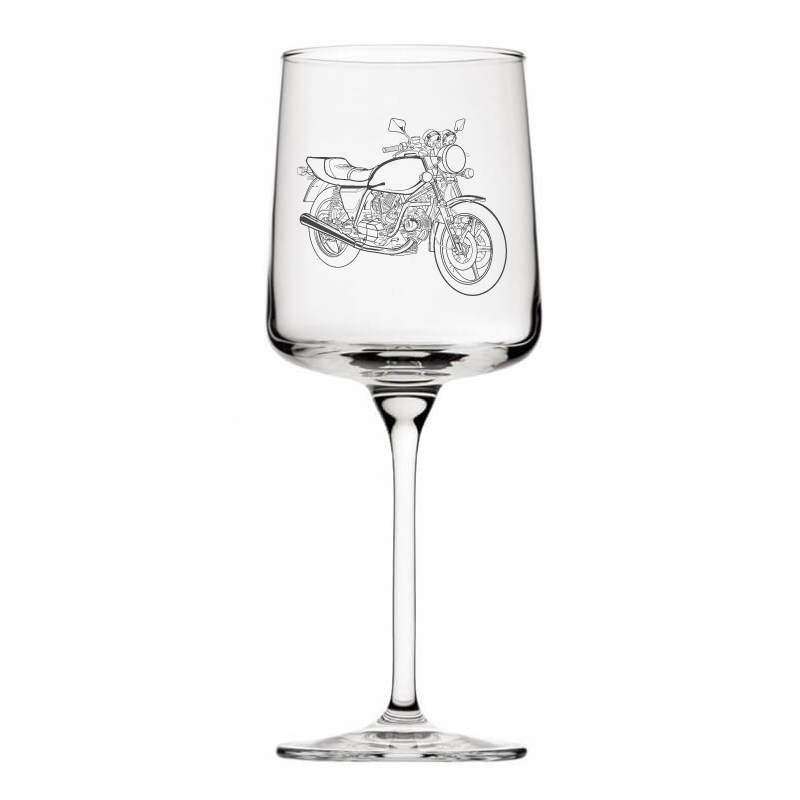 duc900sd motorcycle wine glass digital engraving mockup / engraving preview