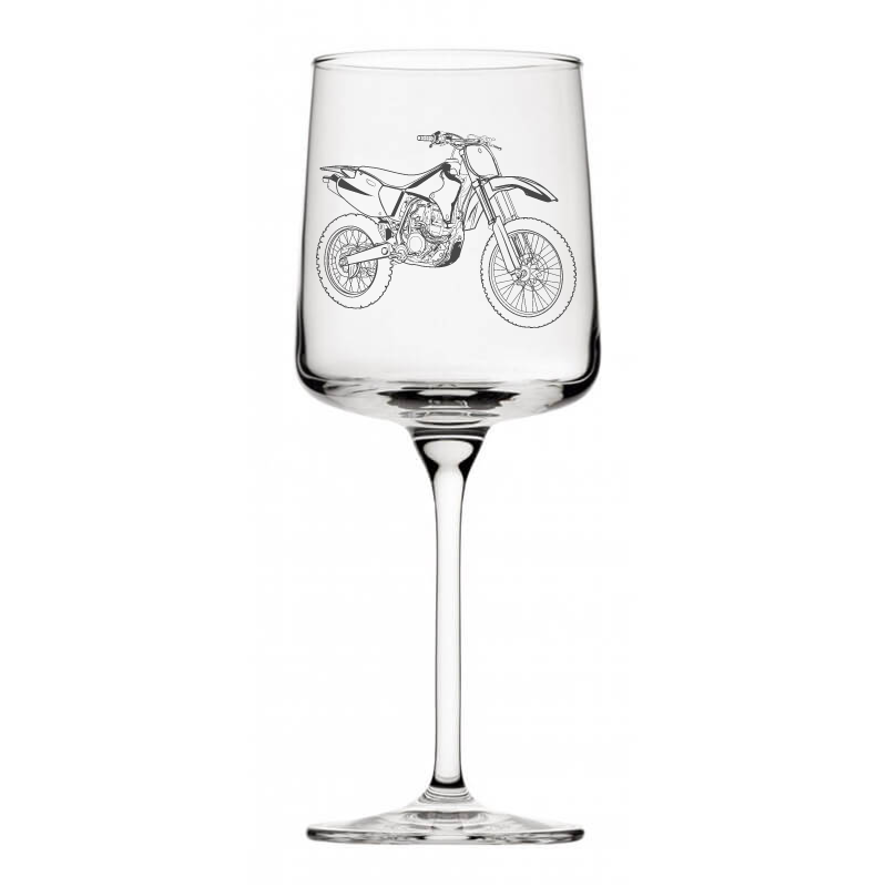 motocross dirt bike motorcycle wine glass digital engraving mockup / engraving preview