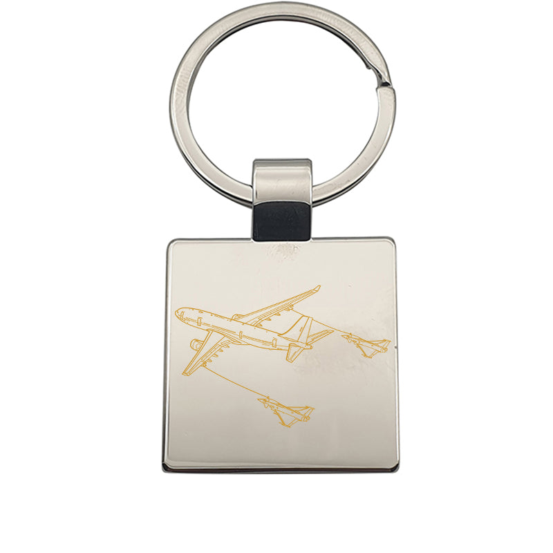 a330 tanker eurofighters aircraft keyring digital engraving mockup / engraving preview