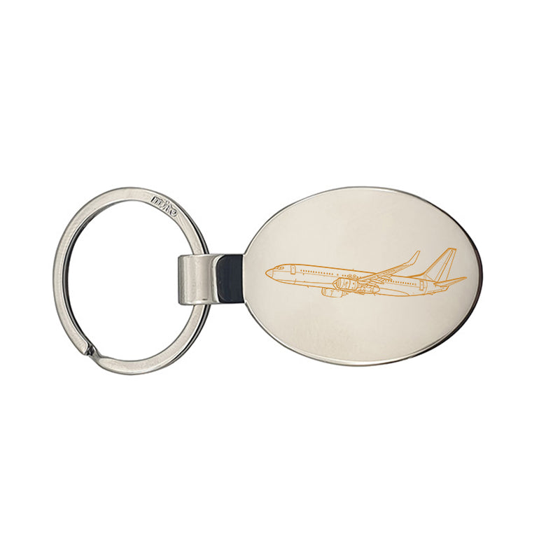 boeing 737 aircraft keyring digital engraving mockup / engraving preview