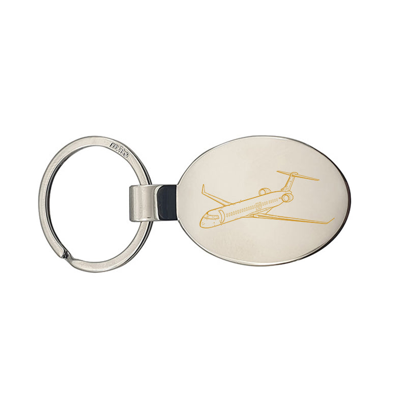 bombardier crj 900 aircraft keyring digital engraving mockup / engraving preview