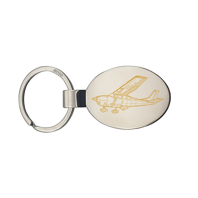 cessna 206 aircraft keyring digital engraving mockup / engraving preview
