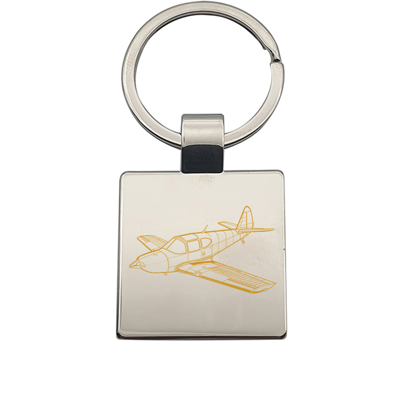 globe swift aircraft keyring digital engraving mockup / engraving preview