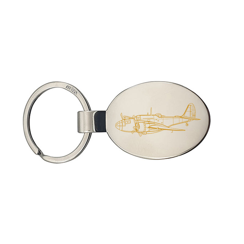 martin baltimore aircraft keyring digital engraving mockup / engraving preview