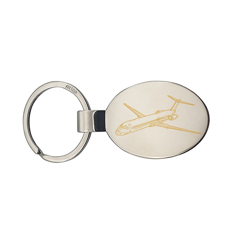 mcdonnell douglas md80 aircraft keyring digital engraving mockup / engraving preview