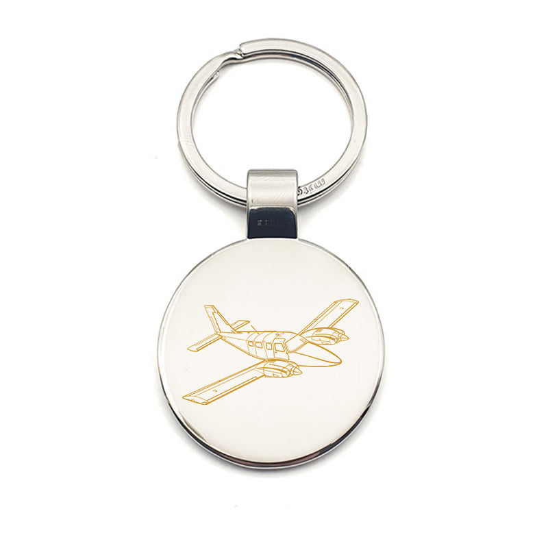 pa34 seneca aircraft keyring digital engraving mockup / engraving preview