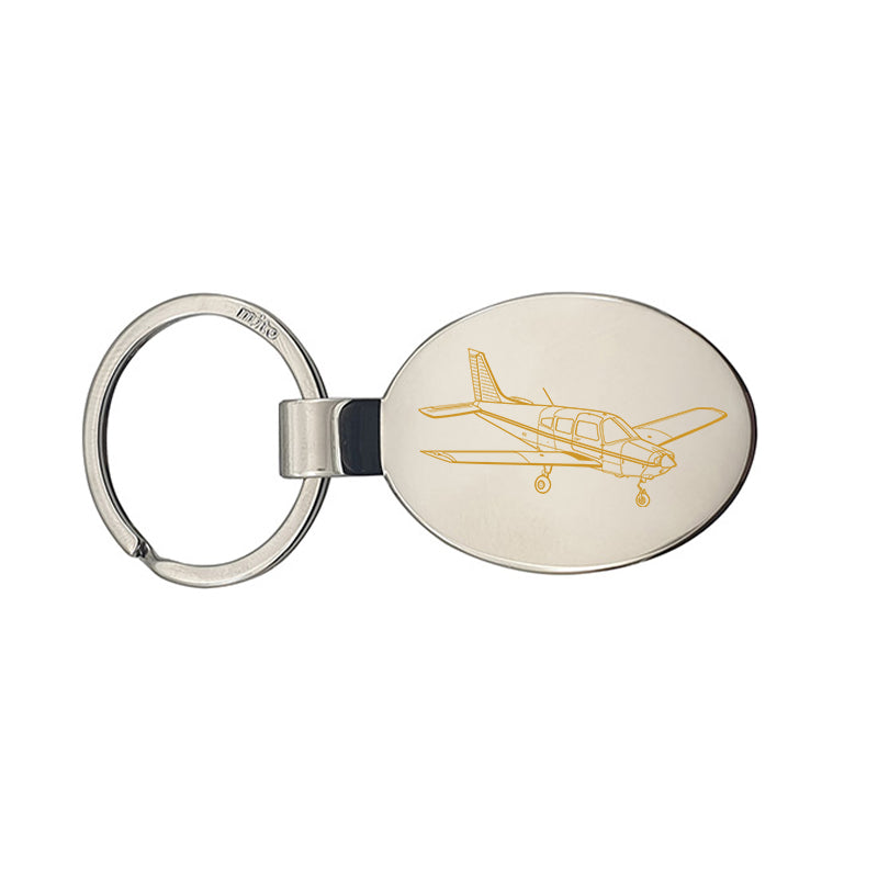 piper pa28 aircraft keyring digital engraving mockup / engraving preview