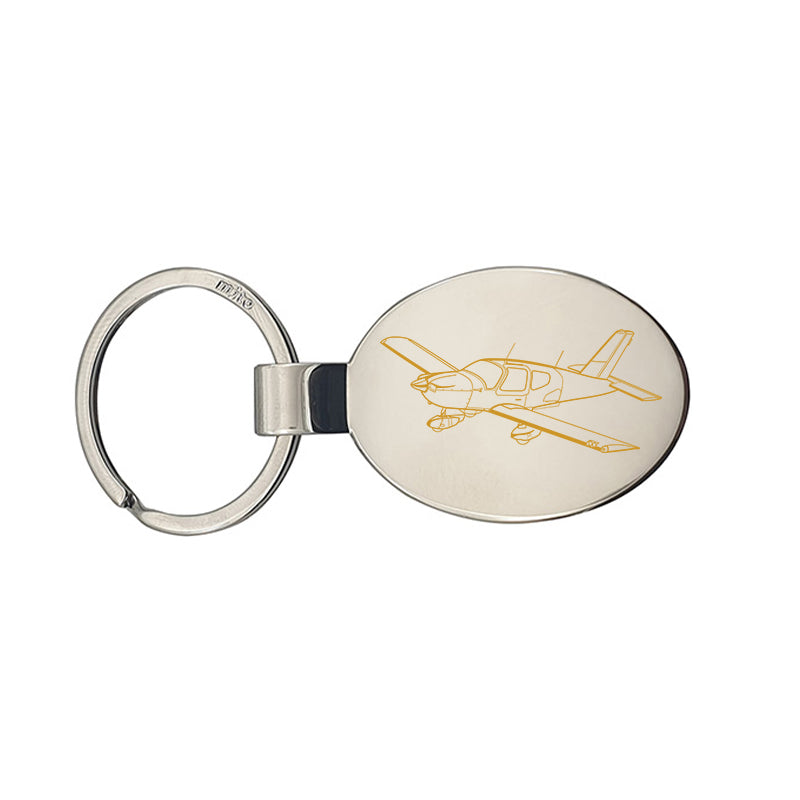 socata tb9 aircraft keyring digital engraving mockup / engraving preview