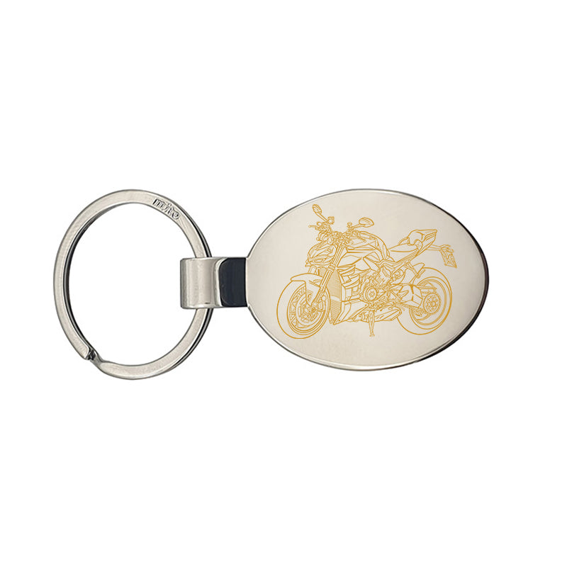 duc streetfighter motorcycle keyring digital engraving mockup / engraving preview