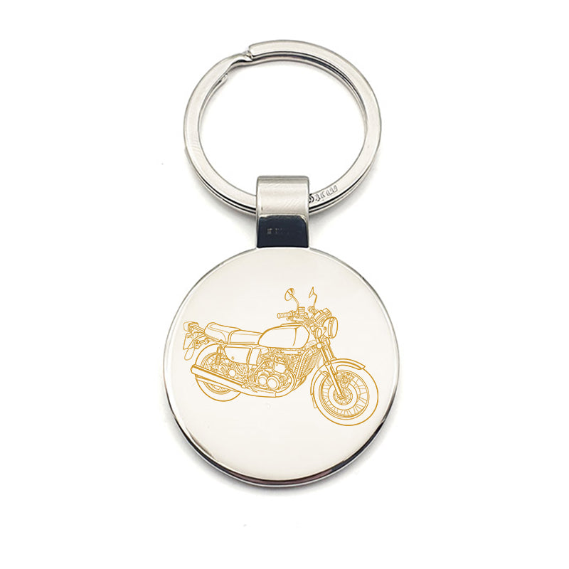 suz gt750 motorcycle keyring digital engraving mockup / engraving preview