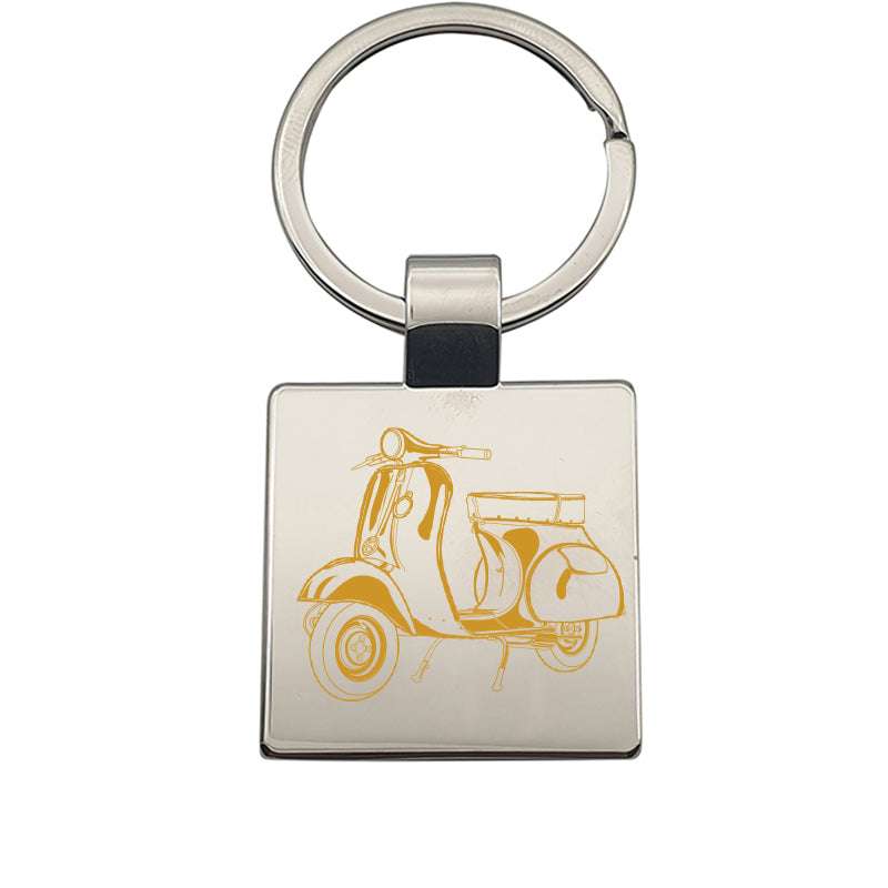 vespa scooter keyring digital engraving mockup / engraving preview