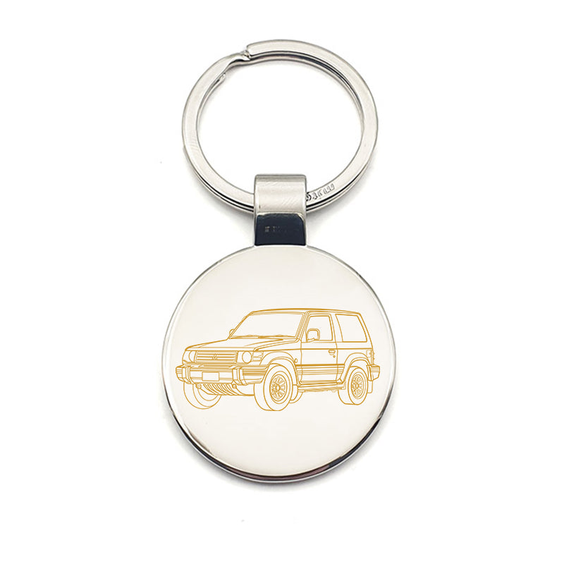 pajero shogun car keyring digital engraving mockup / engraving preview