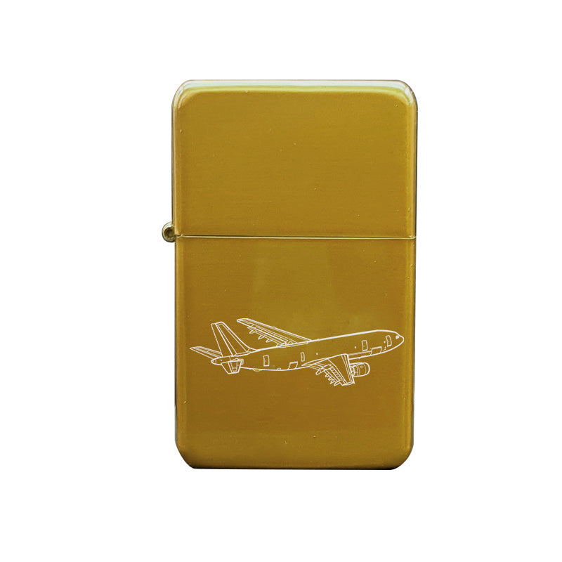 airbus a300 cargo aircraft cigarette lighter digital engraving mockup / engraving preview