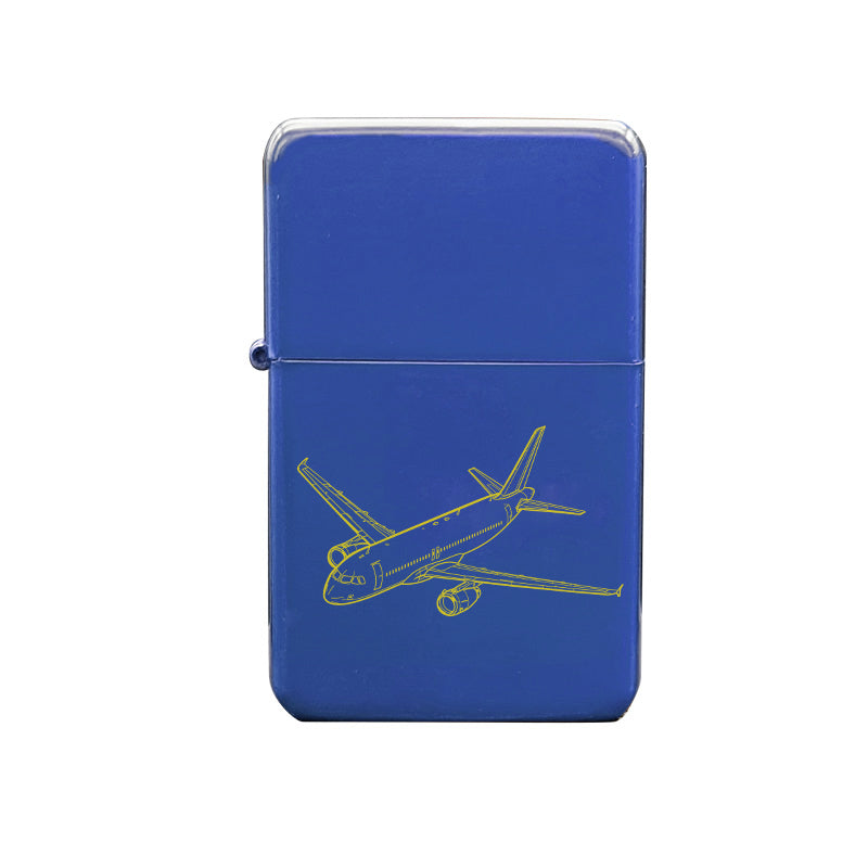 airbus a320 aircraft cigarette lighter digital engraving mockup / engraving preview