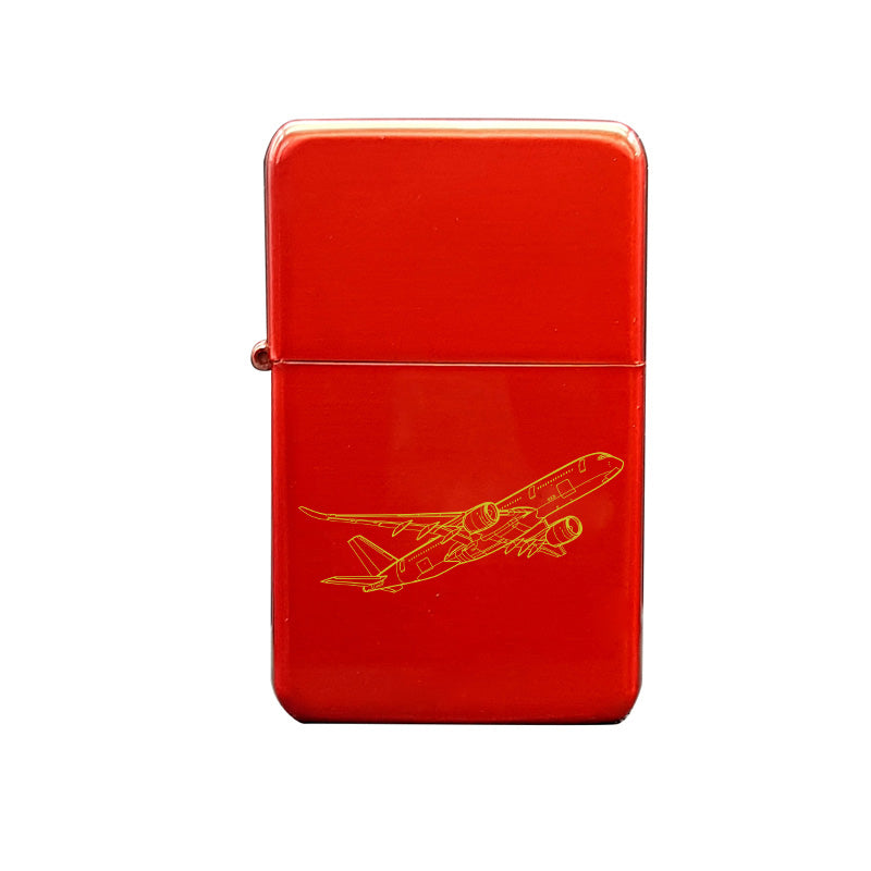 airbus a350 aircraft cigarette lighter digital engraving mockup / engraving preview