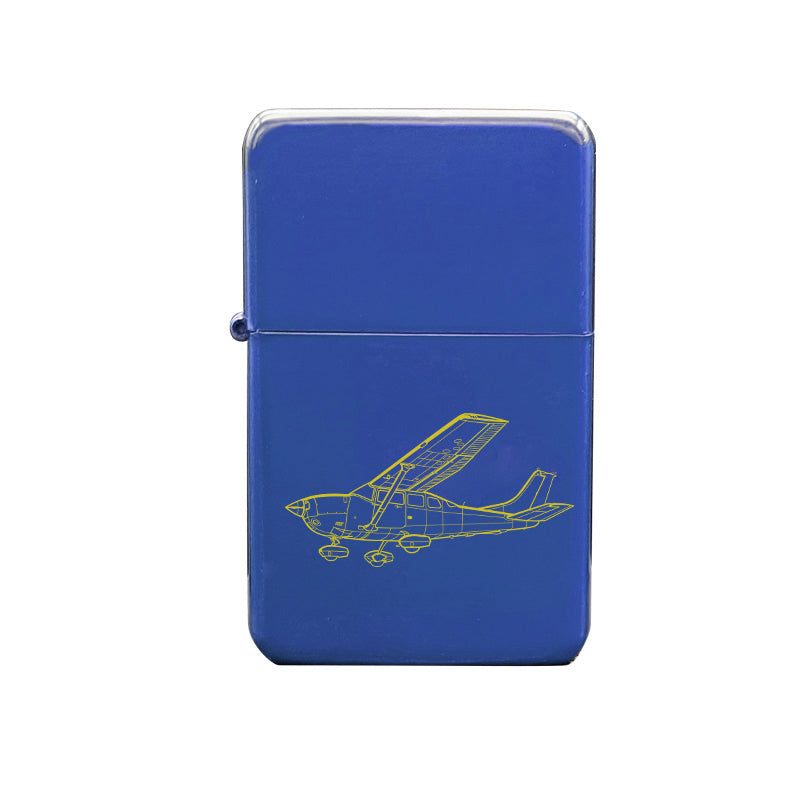 cessna 206 aircraft cigarette lighter digital engraving mockup / engraving preview