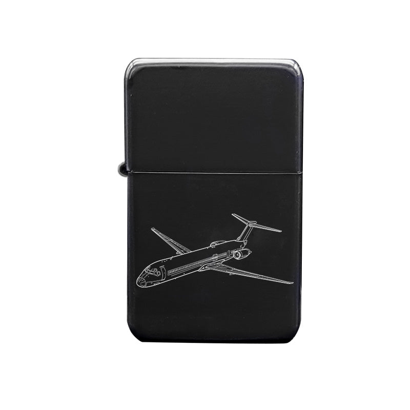mcdonnell douglas md80 aircraft cigarette lighter digital engraving mockup / engraving preview