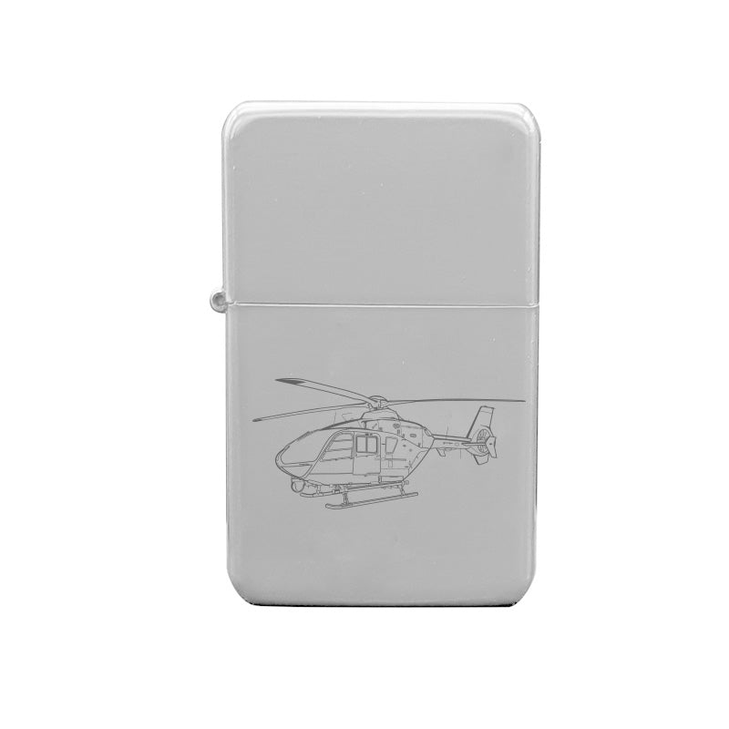 ec135 eurocopter police helicopter ciggarette lighter digital engraving mockup / engraving preview