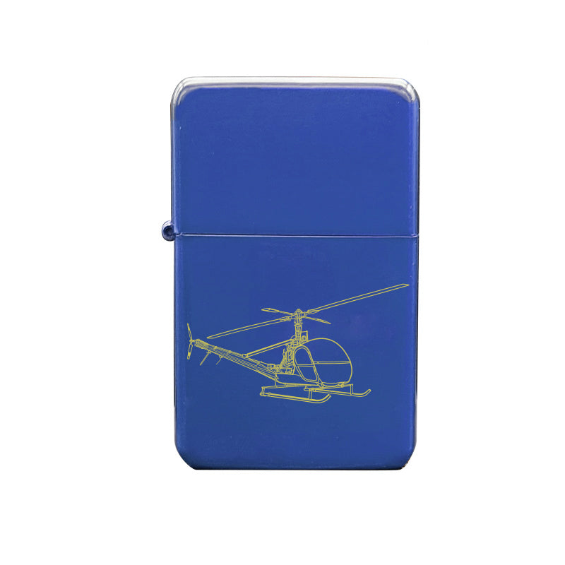 oh23 raven helicopter ciggarette lighter digital engraving mockup / engraving preview
