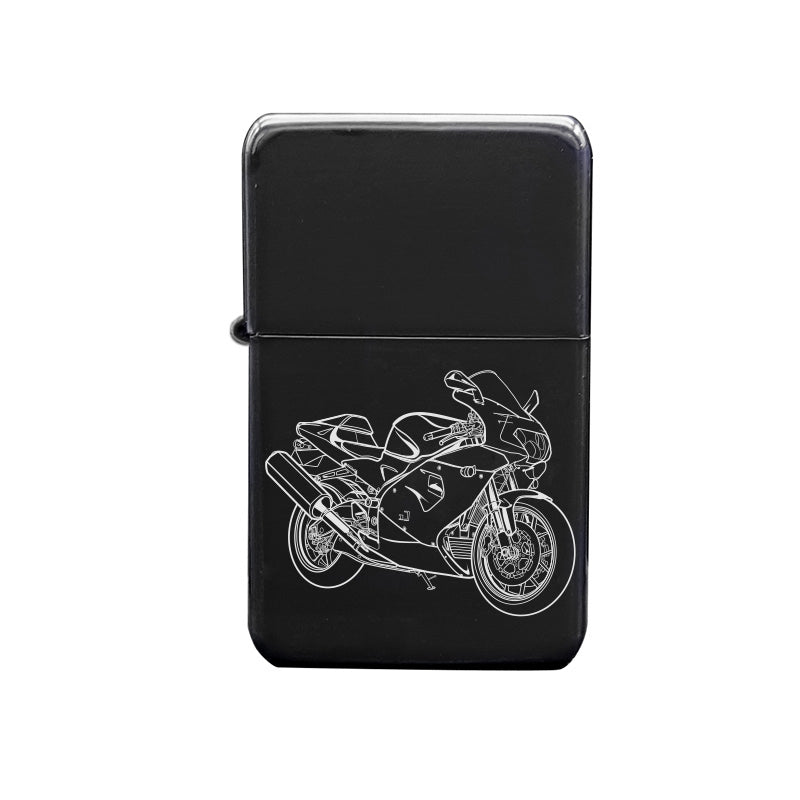 apri mille motorcycle ciggarette lighter digital engraving mockup / engraving preview