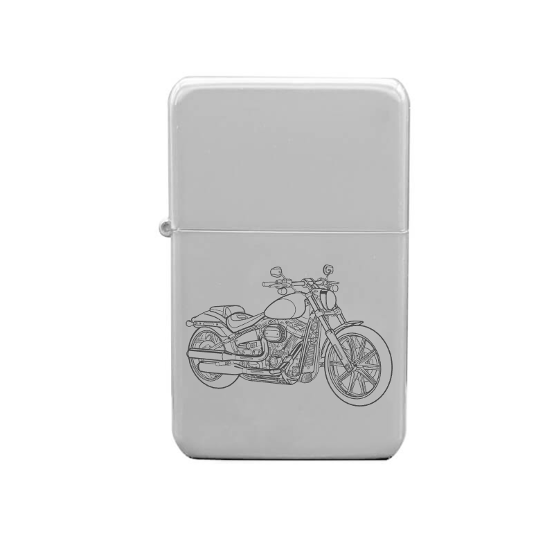 hd breakout motorcycle cigarette lighter digital engraving mockup / engraving preview