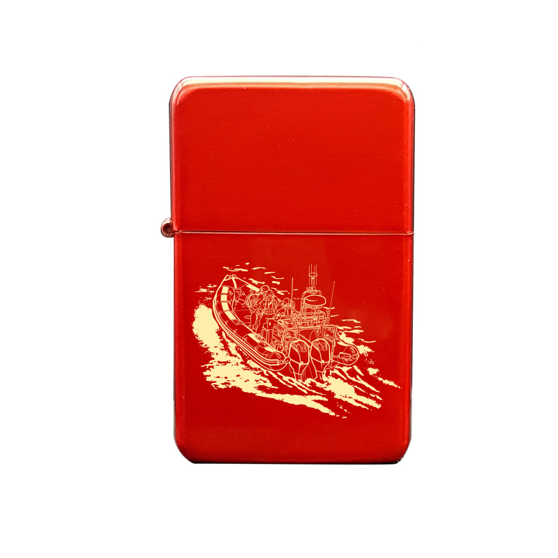 inshore lifeboat boat cigarette lighter digital engraving mockup / engraving preview