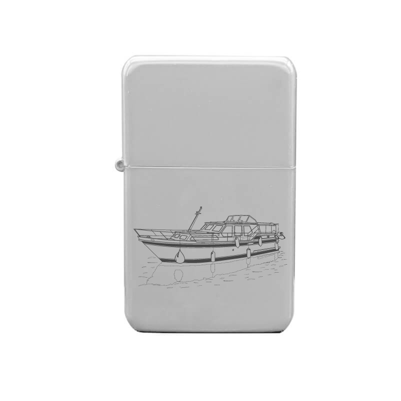stevens 1140 canal yacht boat cigarette lighter digital engraving mockup / engraving preview