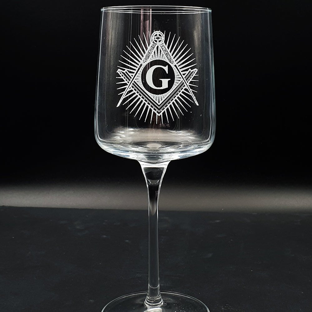 Masonic Symbol and Mystery Mix Themed Wine Glass Selection - Giftware Engraved