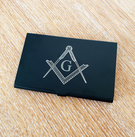 Masonic, Symbols and Mystery Mix Themed Business Card Holder and Wallet Selection | Giftware Engraved