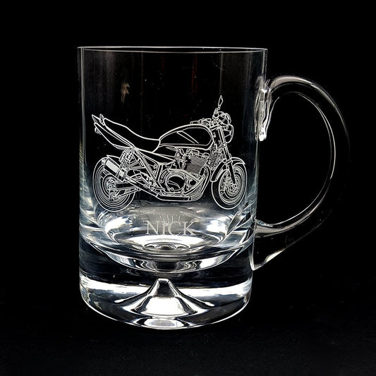 Motorcycle Scooter and Moped Themed Beer Glass Tankard Selection | Giftware Engraved