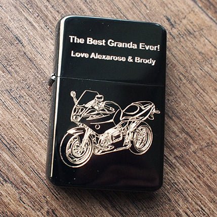 Motorcycle Scooter and Moped Themed Cigarette Lighter Selection | Giftware Engraved