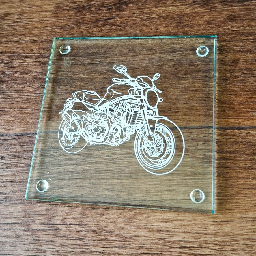 Motorcycle Scooter and Moped Themed Drinks Coaster Selection - Giftware Engraved