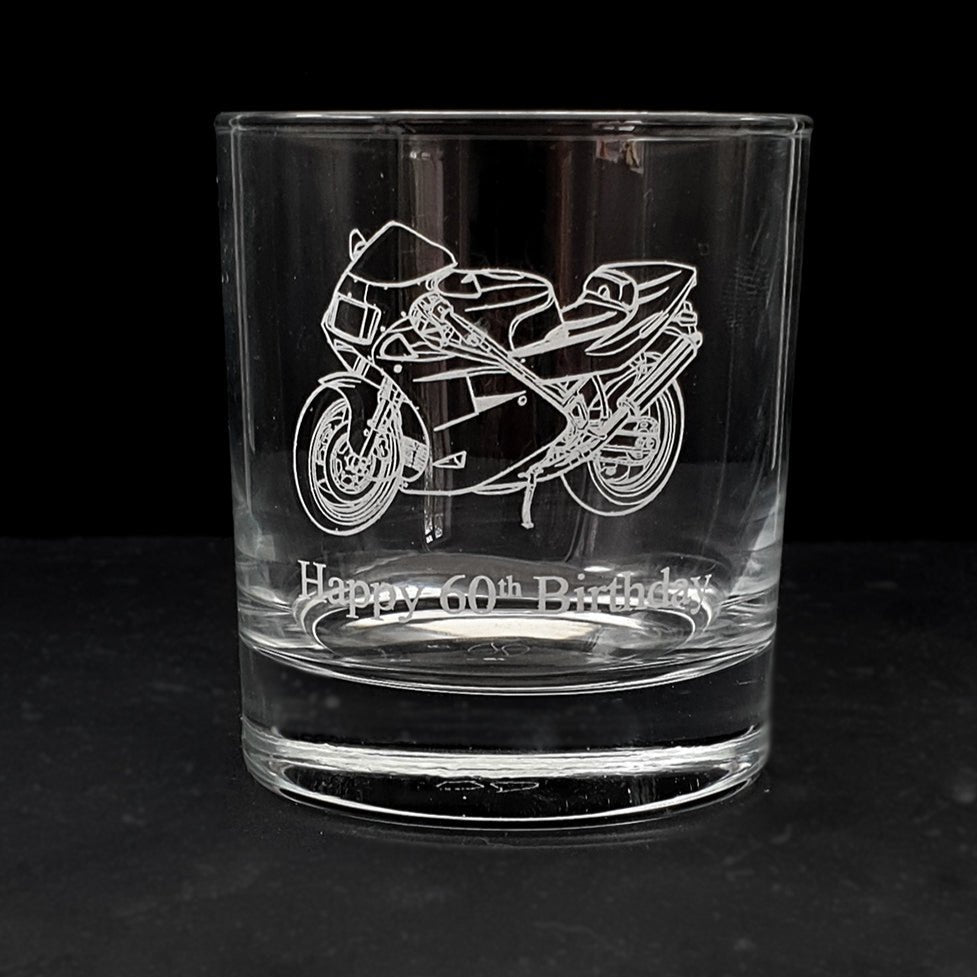 Motorcycle Scooter Moped Biker Themed Tumbler Glass Selection | Giftware Engraved