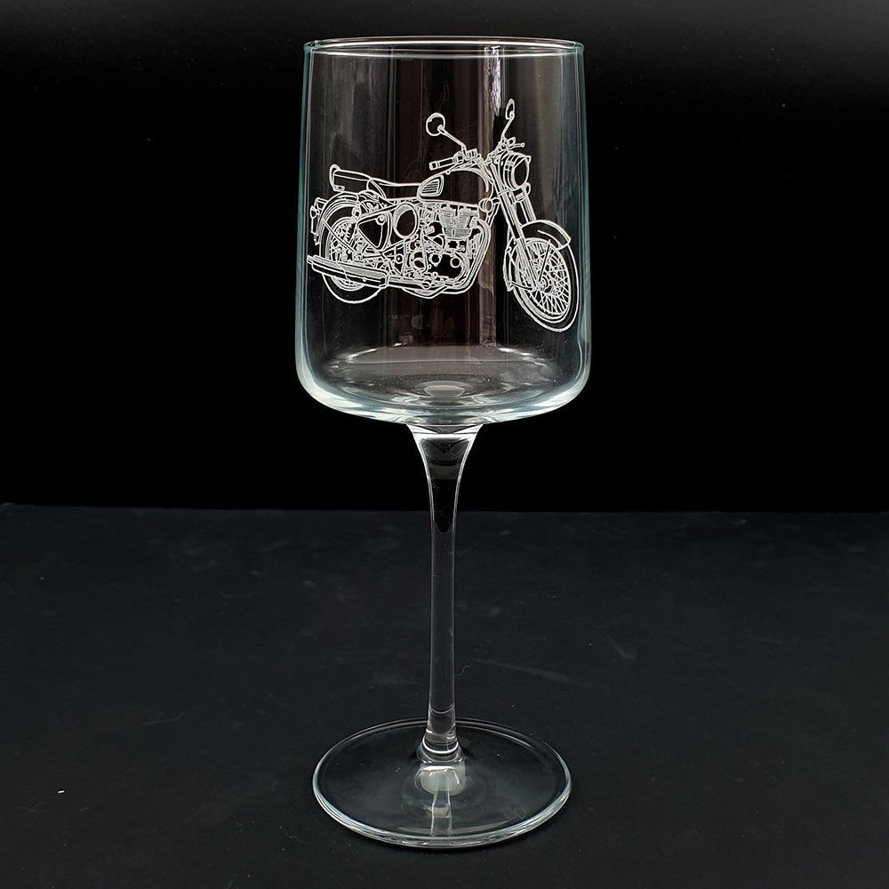 Motorcycle Scooter Moped Biker Themed Wine Glass Selection - Giftware Engraved