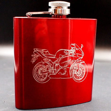 Motorcycle Scooter Moped Themed Hip Flask Selection - Giftware Engraved