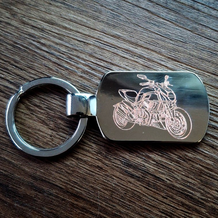 Motorcycle Scooter Moped Themed Keyring Selection | Giftware Engraved