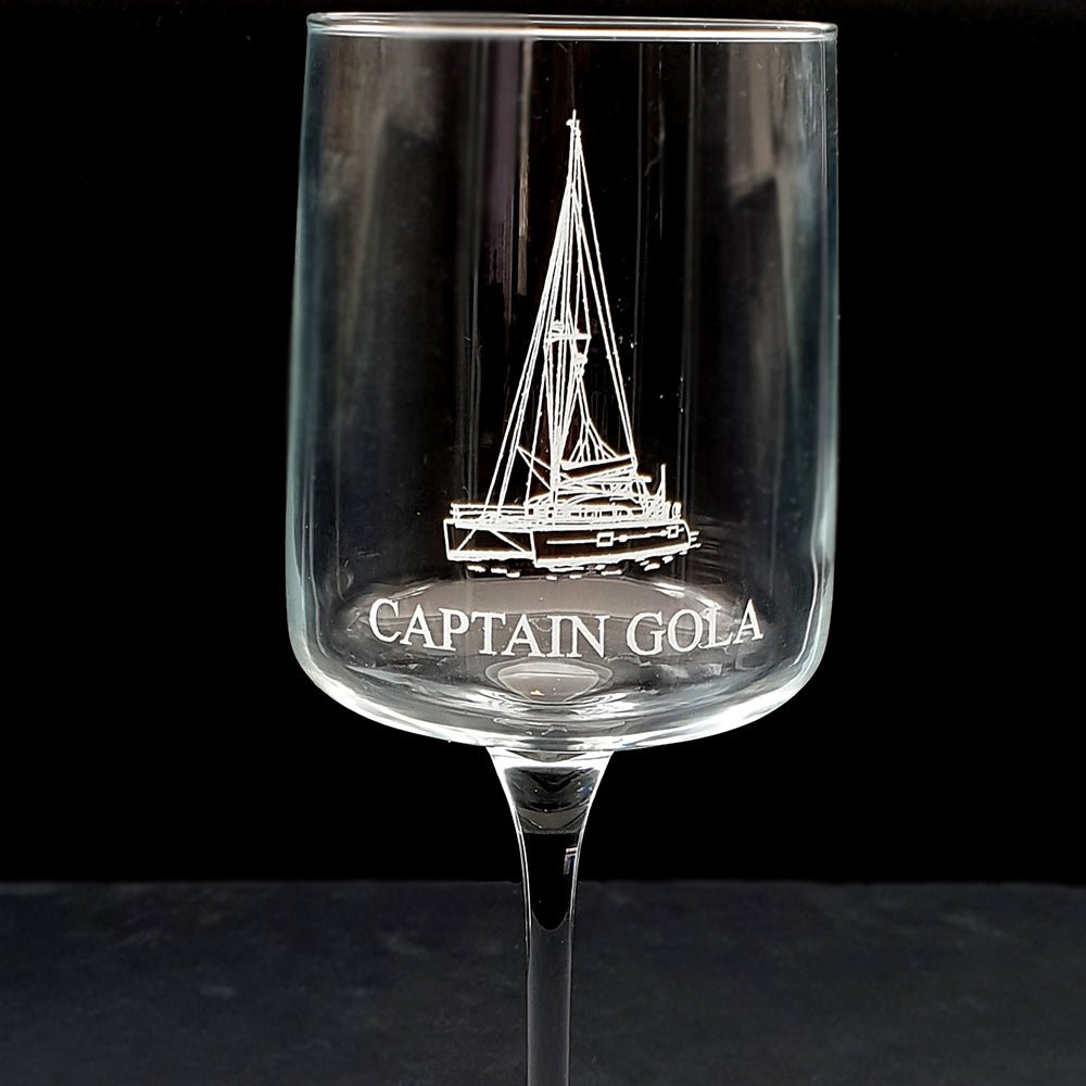 Nautical Boat Ocean Themed Wine Glass Selection - Giftware Engraved