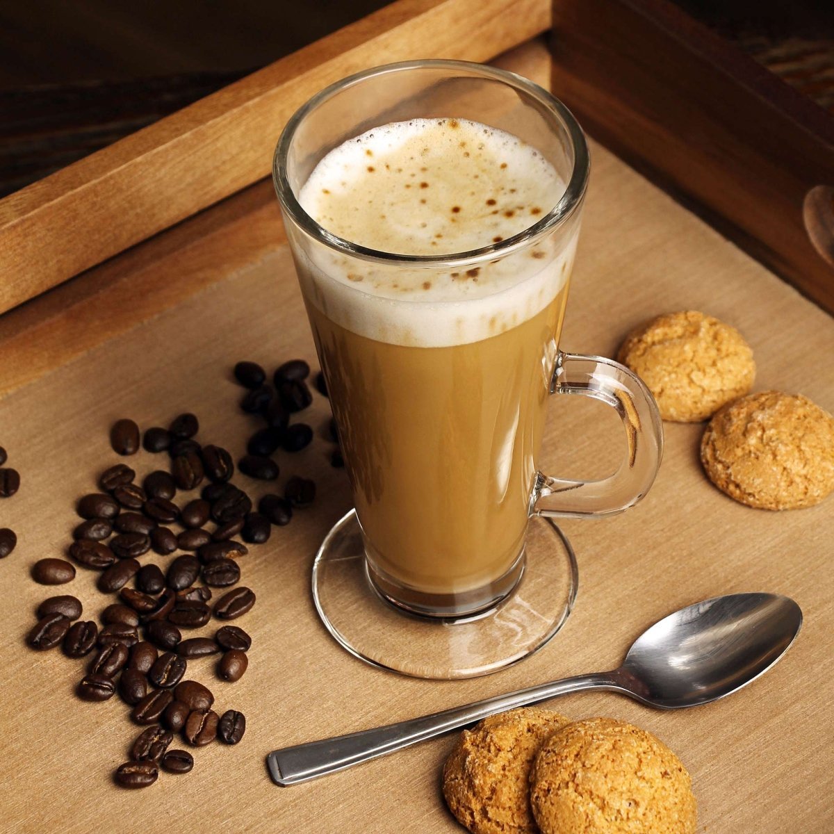 Personalised 280ml Latte Coffee Dessert Mug Glass | Giftware Engraved