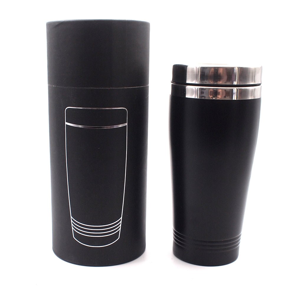 Personalised Black Thermal Travel Cup - 450ml | Giftware Engraved