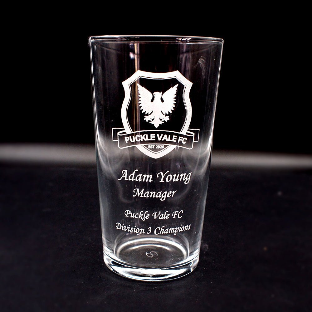 Personalised Conical Beer Glass - 560ml - Giftware Engraved