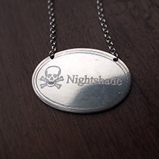 Personalised Handmade Oval Pewter Decanter Wine Bottle Label Tag | Giftware Engraved